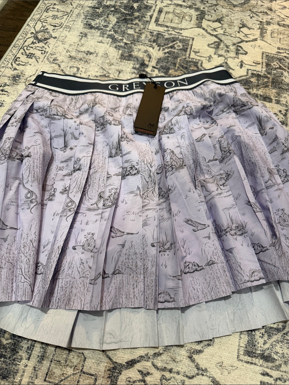 Greyson Lilac Printed Pleated Golf Skirt